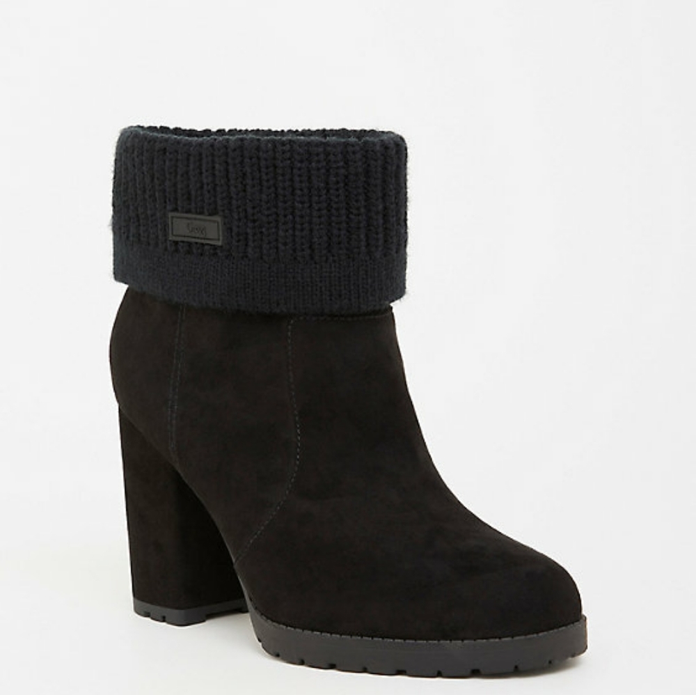 CIRCUS BY SAM EDELMAN BLACK SWEATER BOOTIE (WIDE W